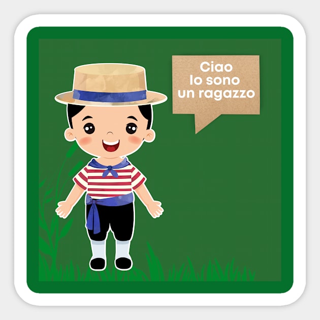 Ciao Io Sono Un Ragazzo Sticker by livmilano